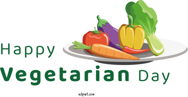Free Holiday Logo Design Drawing For World Vegetarian Day Clipart Transparent Background
