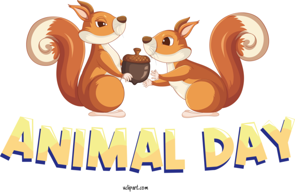 Free Holiday Squirrels Red Squirrel Cartoon For World Animal Day Clipart Transparent Background