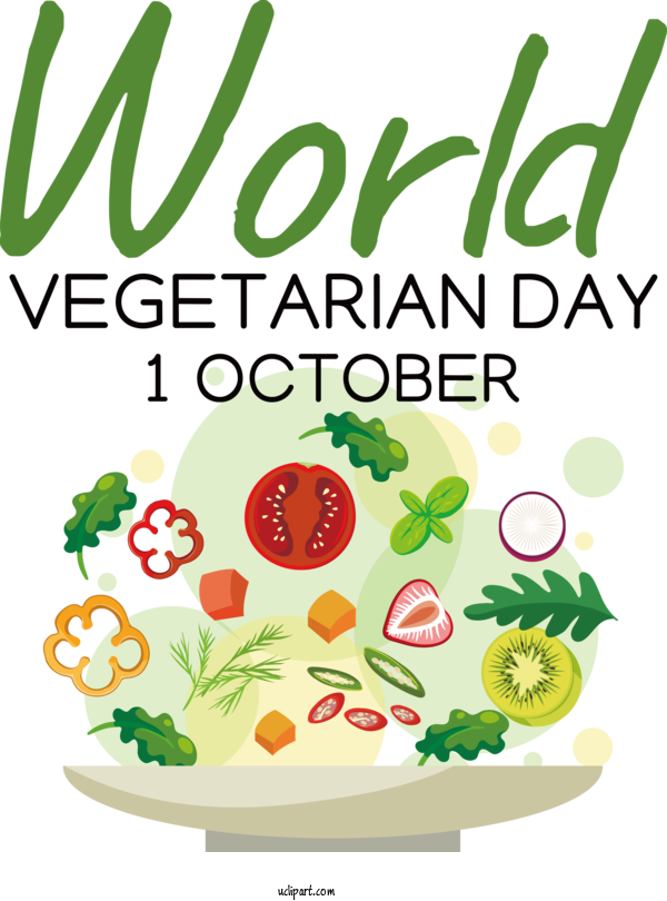 Free Holiday Vegetarian Cuisine World Vegetarian Day Salad For World Vegetarian Day Clipart Transparent Background