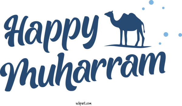 Free Holiday Design Logo Camels For Happy Muharram Clipart Transparent Background