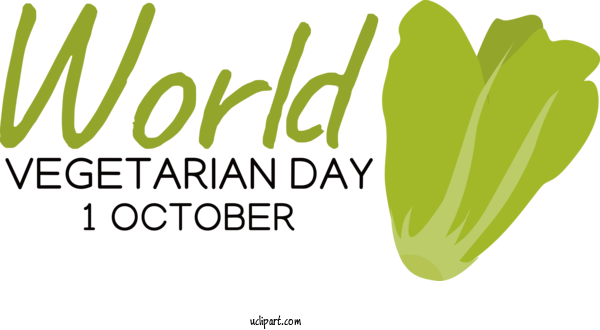 Free Holiday Logo Design Leaf For World Vegetarian Day Clipart Transparent Background