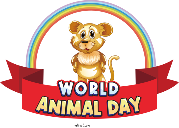 Free Holiday Design Logo Drawing For World Animal Day Clipart Transparent Background