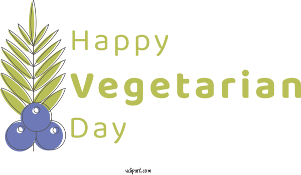 Free Holiday Logo Font Design For World Vegetarian Day Clipart Transparent Background