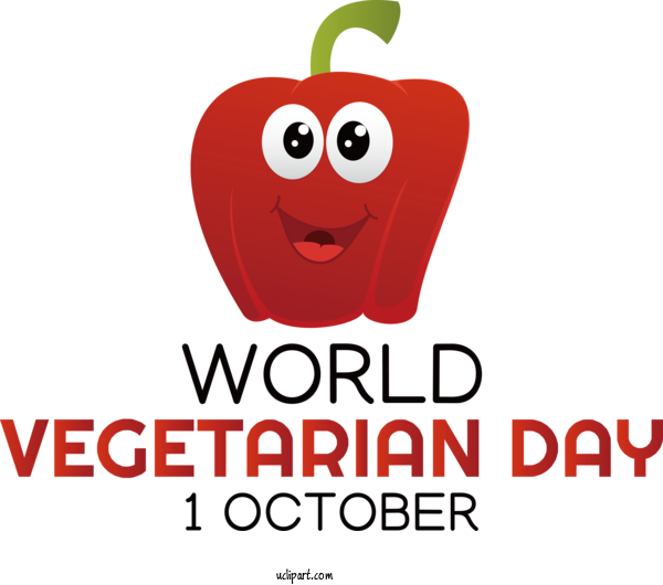 Free Holiday Logo Cartoon Line For World Vegetarian Day Clipart Transparent Background