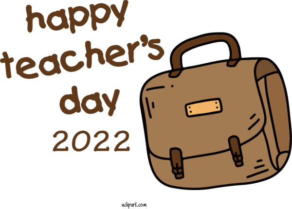 Free Holiday Bag Logo Design For World Teacher's Day Clipart Transparent Background