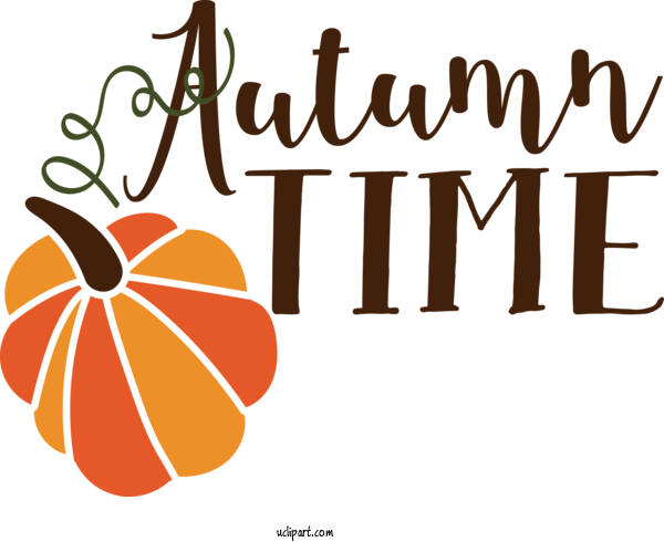 Free Fall Flower Text Line For Autumn Time Clipart Transparent Background