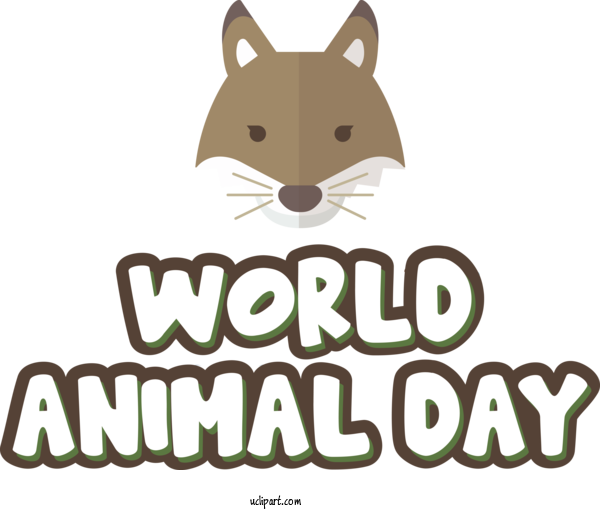 Free Holiday Dog Logo Whiskers For World Animal Day Clipart Transparent Background