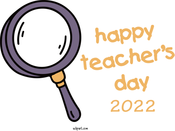 Free Holiday Logo Cartoon Magnifying Glass For World Teacher's Day Clipart Transparent Background