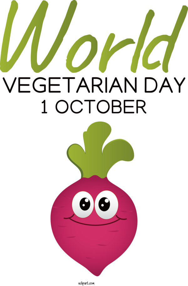 Free Holiday Flower Leaf Cartoon For World Vegetarian Day Clipart Transparent Background