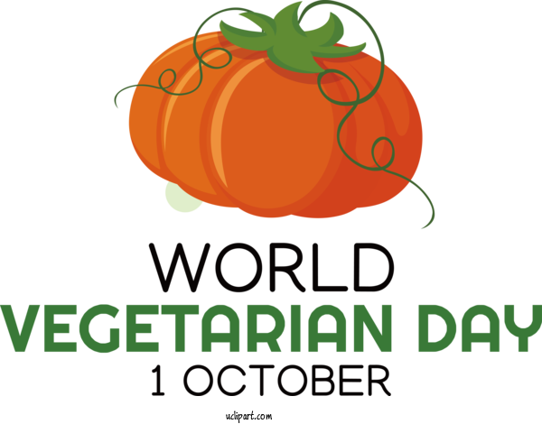 Free Holiday Pumpkin  Tomato For World Vegetarian Day Clipart Transparent Background