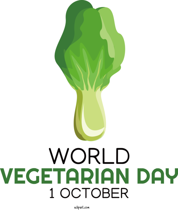 Free Holiday Logo Design Green For World Vegetarian Day Clipart Transparent Background