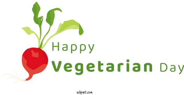 Free Holiday Vegetable Radish Superfood For World Vegetarian Day Clipart Transparent Background