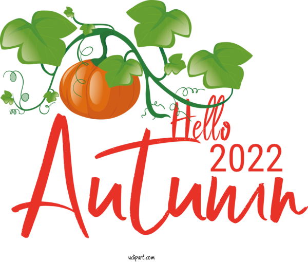 Free Fall Pumpkin Autumn Design For Hello Autumn Clipart Transparent Background