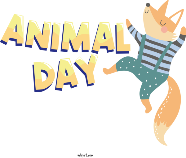 Free Holiday Drawing Cartoon Logo For World Animal Day Clipart Transparent Background