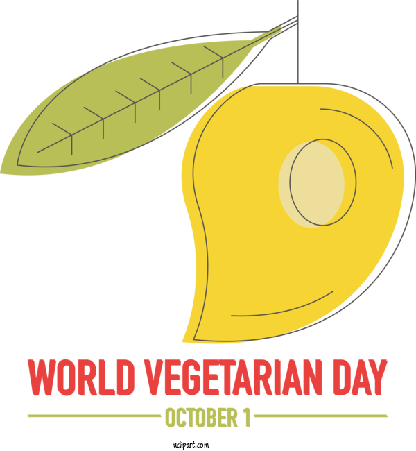 Free Holiday Leaf Design Fruit For World Vegetarian Day Clipart Transparent Background