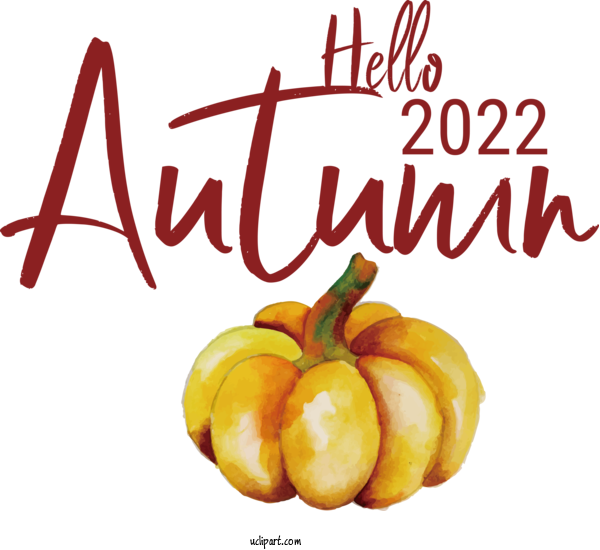 Free Fall Logo Design Drawing For Hello Autumn Clipart Transparent Background