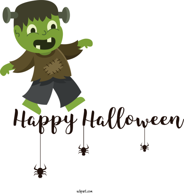 Free Holiday Cartoon Drawing Animation For Happy Halloween Clipart Transparent Background
