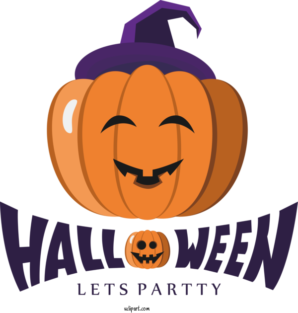 Free Holiday Jack O' Lantern Logo Cartoon For Happy Halloween Clipart Transparent Background