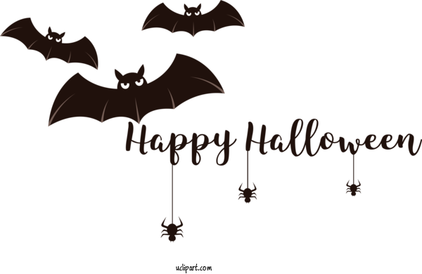 Free Holiday Leaf Logo Font For Happy Halloween Clipart Transparent Background