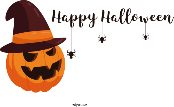 Free Holiday Jack O' Lantern Cartoon Line For Happy Halloween Clipart Transparent Background