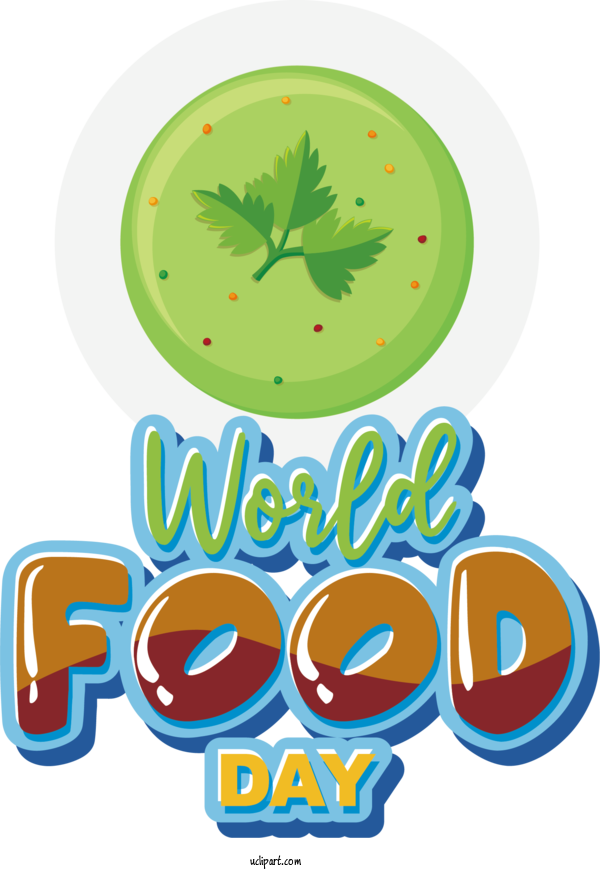 Free Holiday Leaf Text Logo For World Food Day Clipart Transparent Background