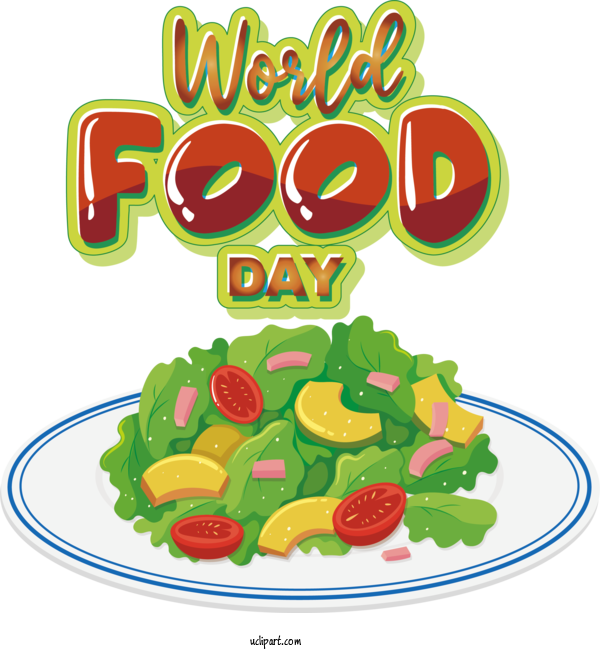 Free Holiday Dish Salad Vegetable For World Food Day Clipart Transparent Background