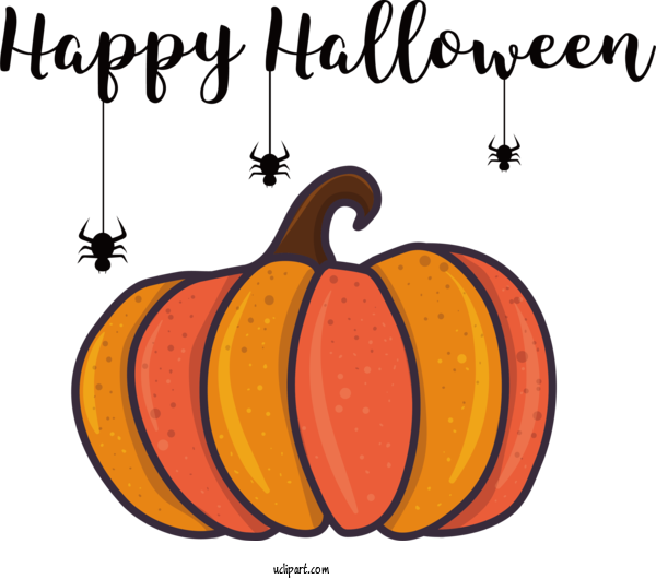 Free Holiday Squash Jack O' Lantern Winter Squash For Happy Halloween Clipart Transparent Background