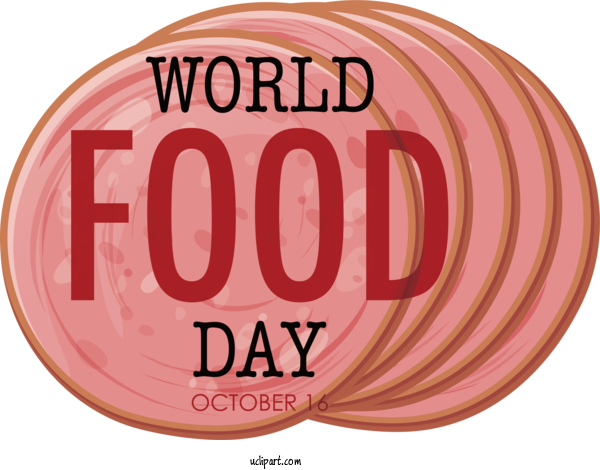 Free Holiday Logo Font Circle For World Food Day Clipart Transparent Background