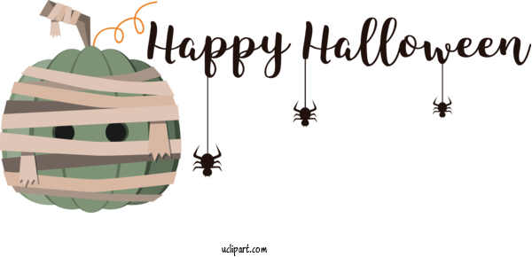 Free Holiday Design Insects Plant For Happy Halloween Clipart Transparent Background