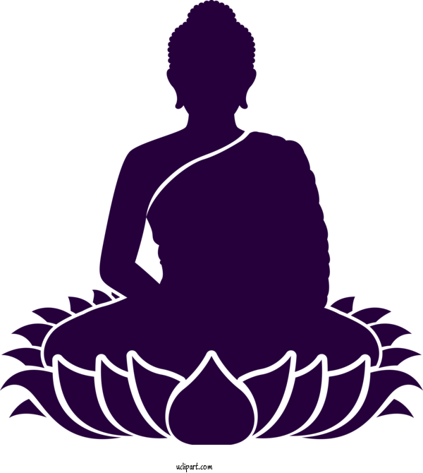 Free Bodhi Meditation Design Vesak For Bodhi Festival Clipart Transparent Background