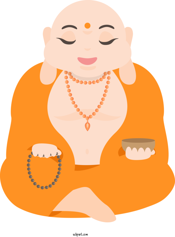Free Bodhi Smile Cartoon Icon For Bodhi Festival Clipart Transparent Background