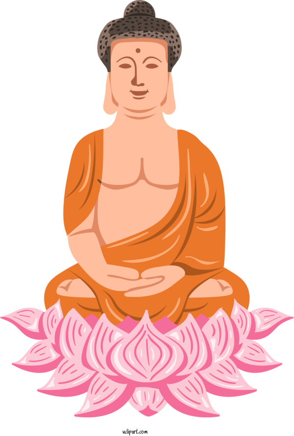 Free Bodhi Gautama Buddha Sculpture Meditation For Bodhi Festival Clipart Transparent Background