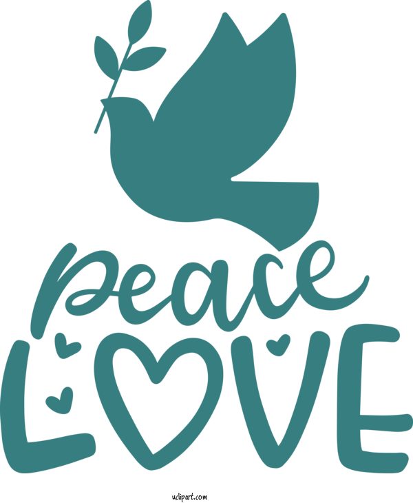 Free Peace Day Birds Logo Design For Peace Love Clipart Transparent Background