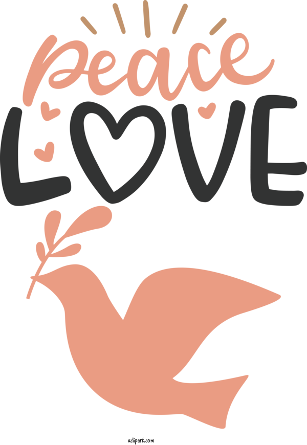 Free Peace Day Cartoon Logo For Peace Love Clipart Transparent Background