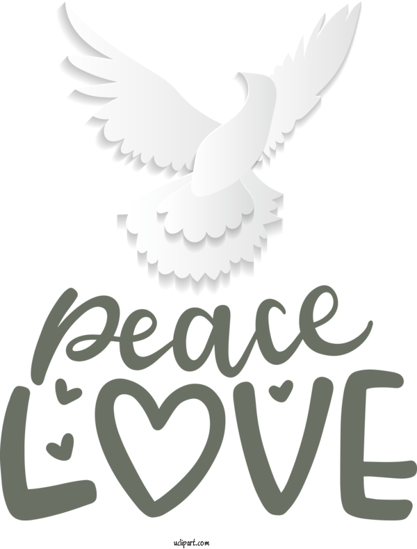 Free Peace Day Birds Design Logo For Peace Love Clipart Transparent Background