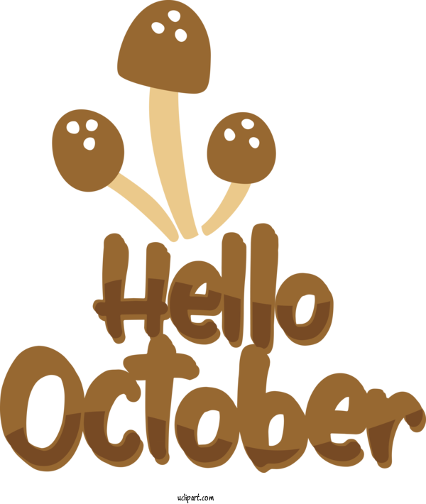Free October Human Logo Cartoon For Hello October Clipart Transparent Background