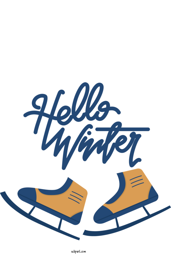 Free Winter Shoe Logo For Hello Winter Clipart Transparent Background