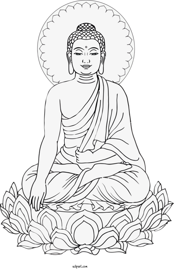 Free Bodhi Drawing Buddha Buddha In Art For Bodhi Festival Clipart Transparent Background