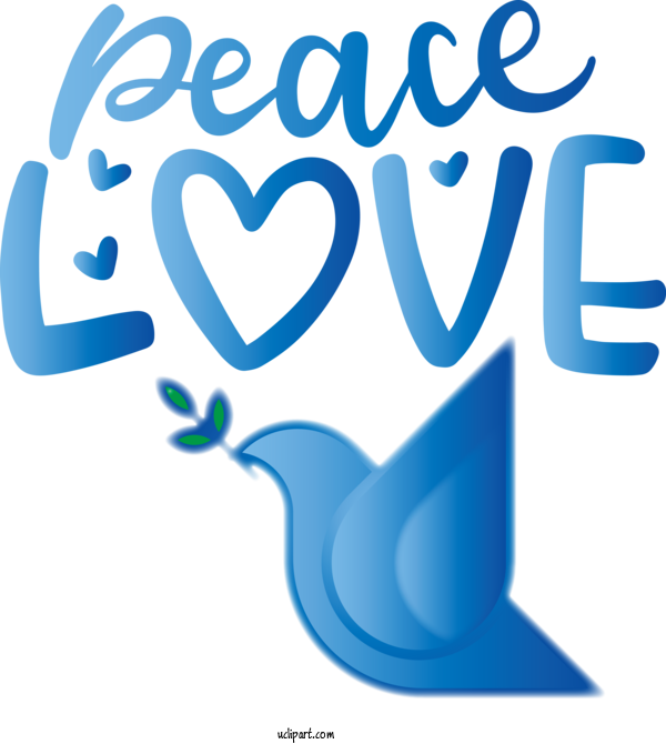Free Peace Day Logo Design Text For Peace Love Clipart Transparent Background