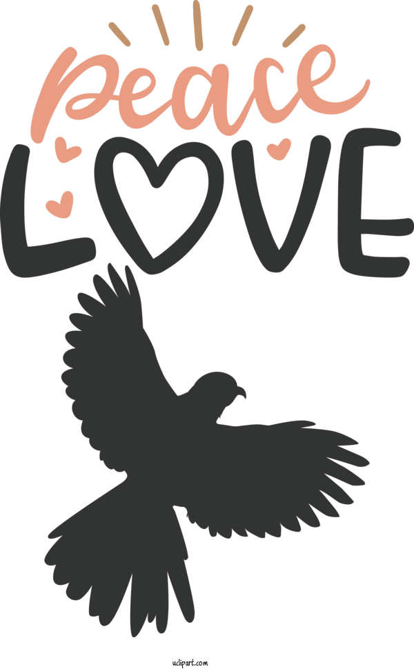 Free Peace Day Birds Bird Of Prey Beak For Peace Love Clipart Transparent Background