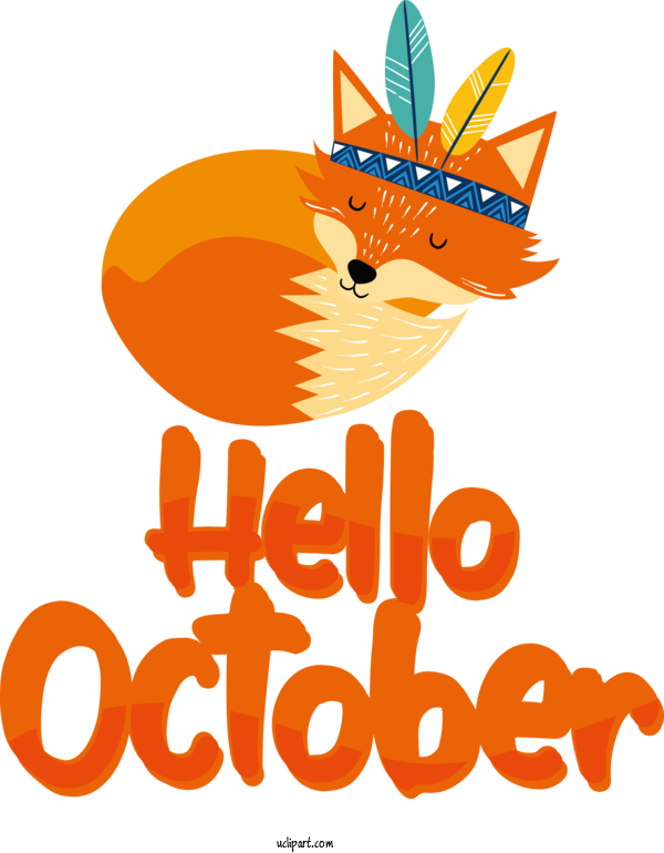 Free October Logo Design Line For Hello October Clipart Transparent Background