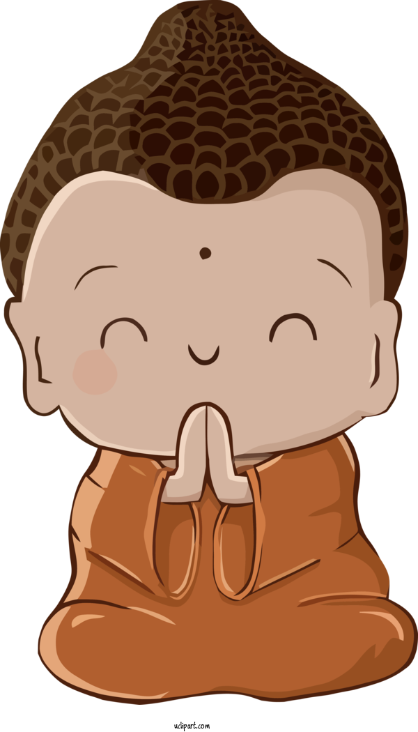 Free Bodhi Head Cartoon Face For Bodhi Festival Clipart Transparent Background