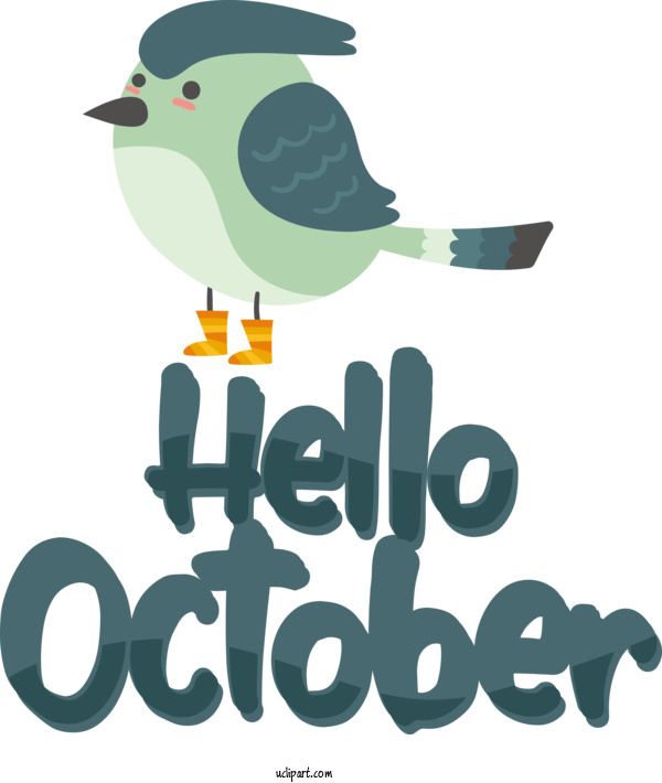 Free October Birds Logo Design For Hello October Clipart Transparent Background