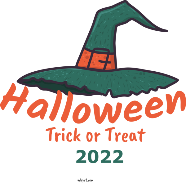 Free Holiday Logo Line Text For Happy Halloween Clipart Transparent Background