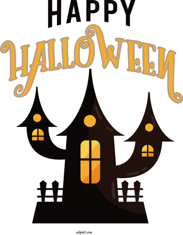 Free Holiday Drawing Painting Logo For Happy Halloween Clipart Transparent Background