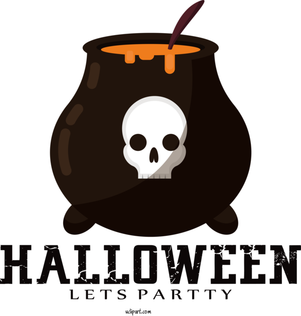 Free Holiday Logo Cartoon Poster For Happy Halloween Clipart Transparent Background