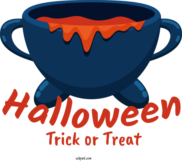 Free Holiday Logo Design Cobalt Blue For Happy Halloween Clipart Transparent Background