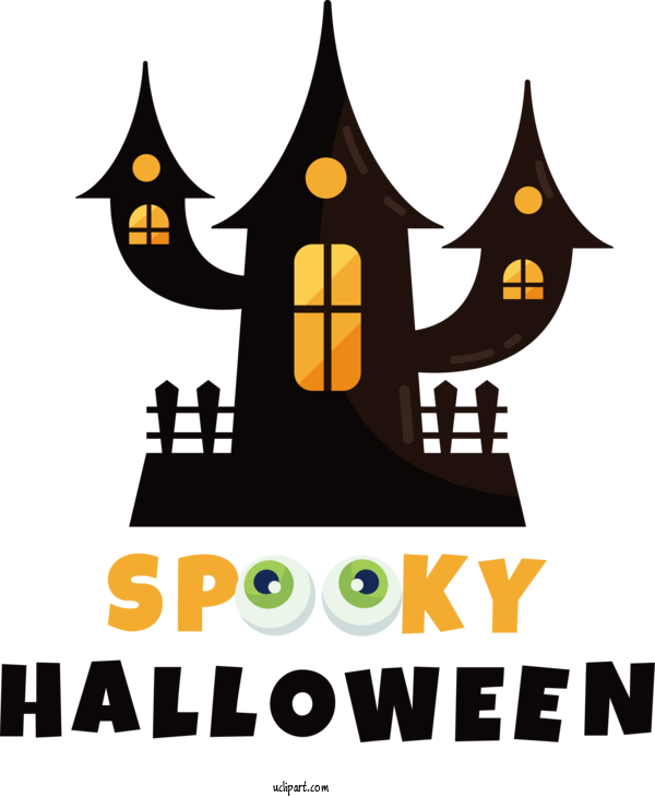 Free Holiday Logo Design Text For Happy Halloween Clipart Transparent Background