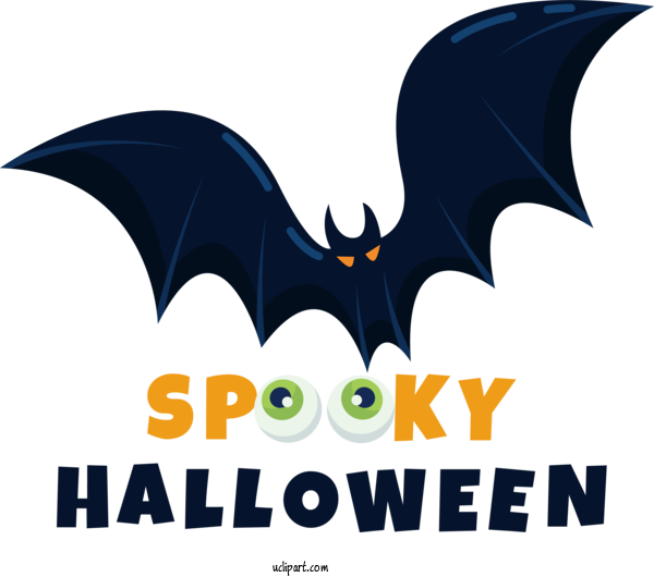 Free Holiday Cartoon Logo Design For Happy Halloween Clipart Transparent Background