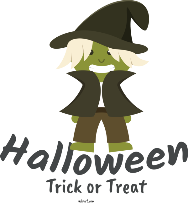 Free Holiday Human Cartoon Logo For Happy Halloween Clipart Transparent Background